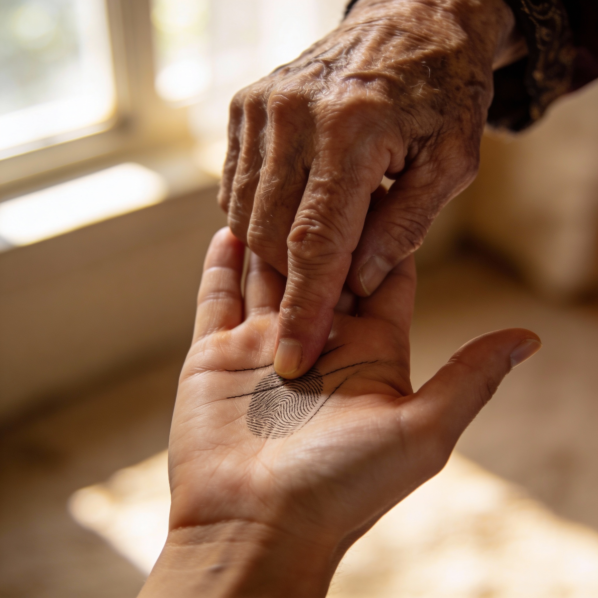 Illustration consultation : symboles ésotériques et lumière douce
